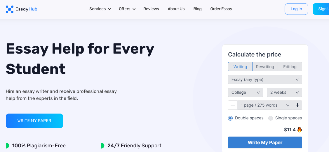 Essayhub Review[4.3/1]: Writers, Prices, Content Quality [2021]