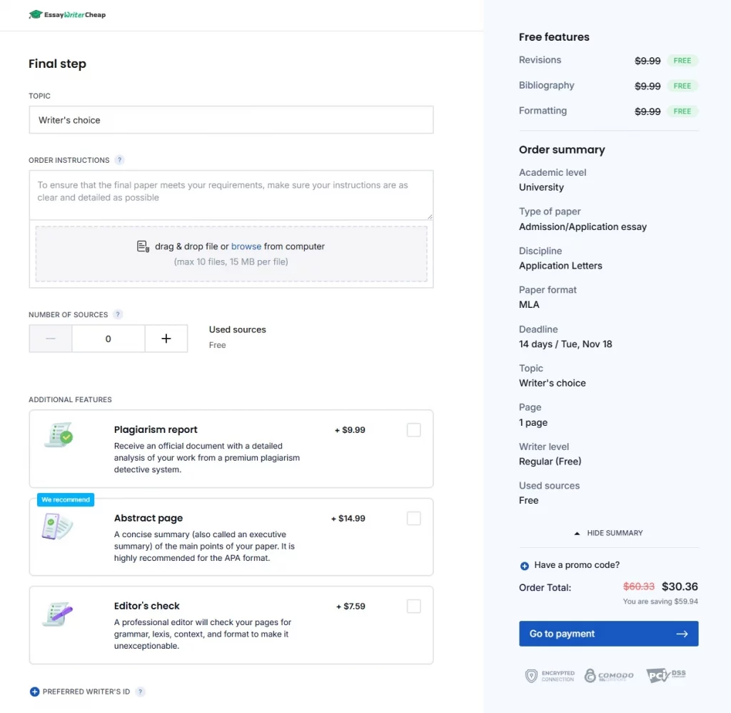 EssayWriterCheap Order Step 3 EssayWriterCheap Order Step 3